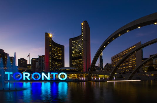 Toronto cityscape at night