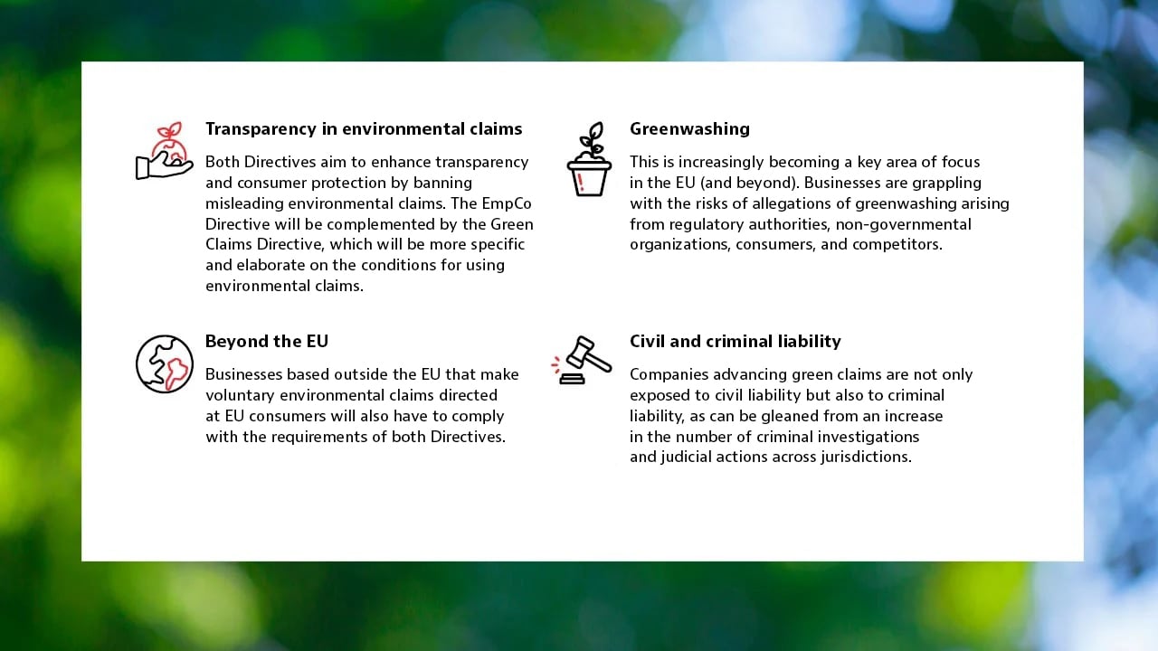 Key areas of the EU Claims Directive